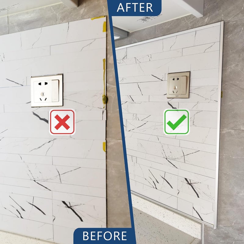 sunwings 10-Pack 12 Inch Peel and Stick Aluminum Tile Trim, Decorative Kitchen Backsplash Trim Edge, Self Adhesive Tile Liner Matte Silver Medium - Image 5